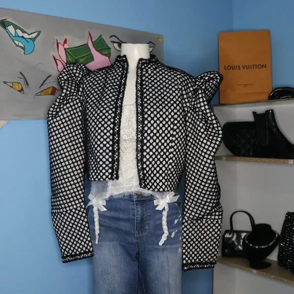 Peplum Shoulder Overcoat | Twotwinstyle - Picture 7 of 10